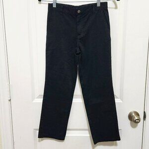 E-land Boys 8 Navy Blue Chino Pants Flat Front Hook & Bar Close Adjustable Waist